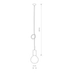 Nowodvorski Lampa wisząca CABLE 1x60W 50/60Hz - Przewód w oplocie - Czarny 9747