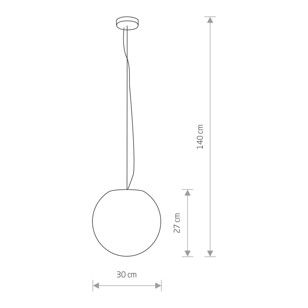 Nowodvorski Lampa wisząca CUMULUS S 25W only LED 50/60Hz IP65 - Tworzywo sztuczne PE - Biały 9751