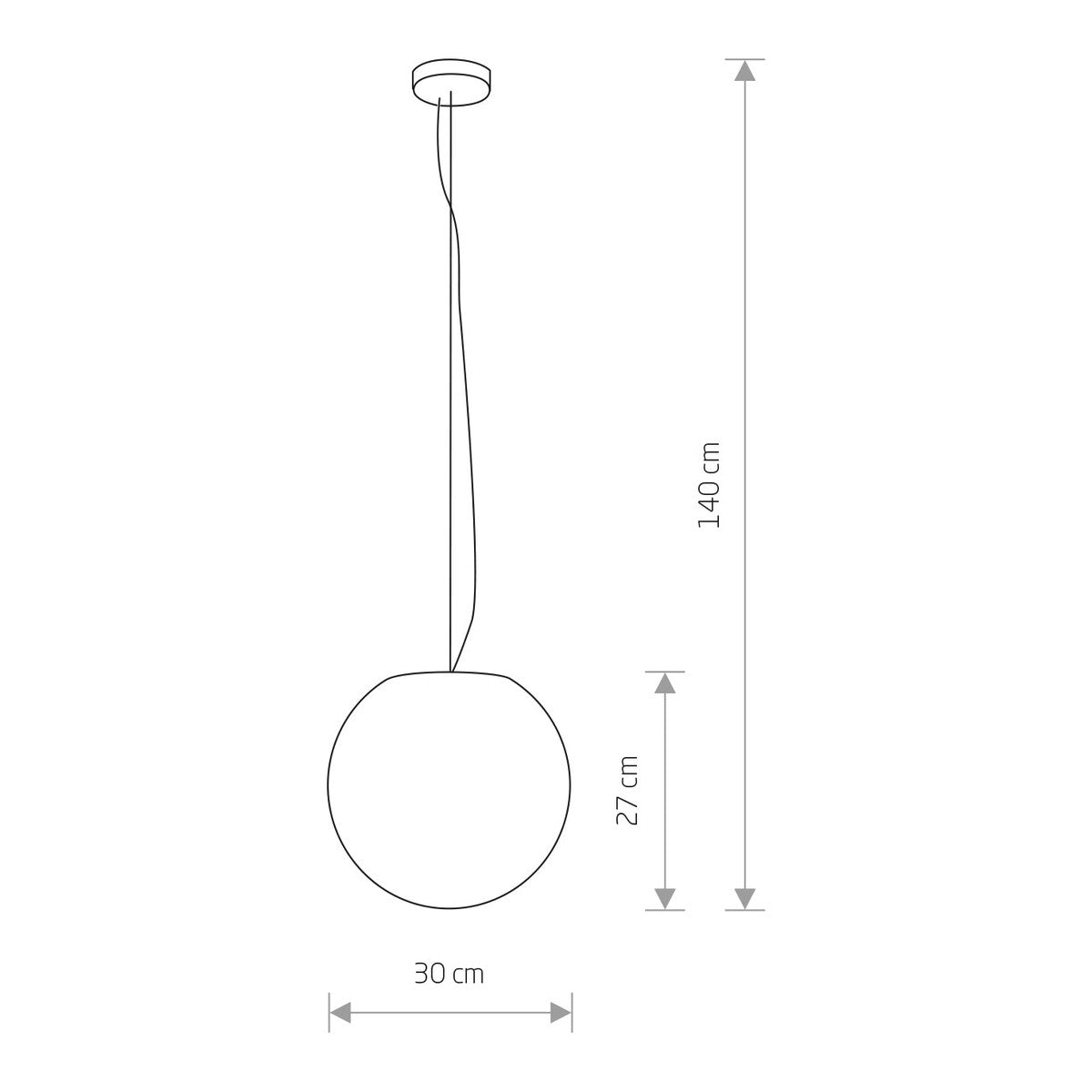 Nowodvorski Lampa wisząca CUMULUS S 25W only LED 50/60Hz IP65 - Tworzywo sztuczne PE - Biały 9751