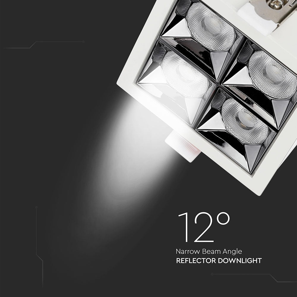 16W Oprawa wpuszczana reflektor LED / Chip SAMSUNG / Barwa:5700K / Kąt 12'