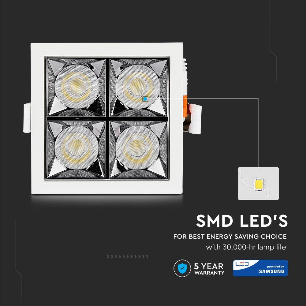 16W Oprawa wpuszczana reflektor LED / Chip SAMSUNG / Barwa:2700K / Kąt 12'