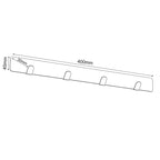 wall towel hanger 40 cm - multiple - 4 rack, black