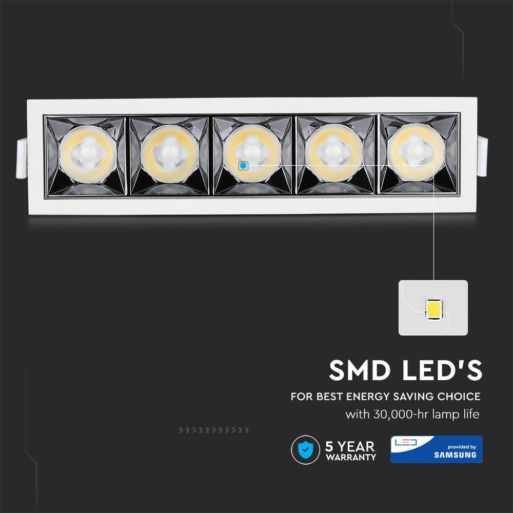 20W Oprawa wpuszczana reflektor LED / Chip SAMSUNG / Barwa:5700K / Kąt 12'