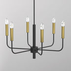 żyrandol Akasya black/gold 6xE14