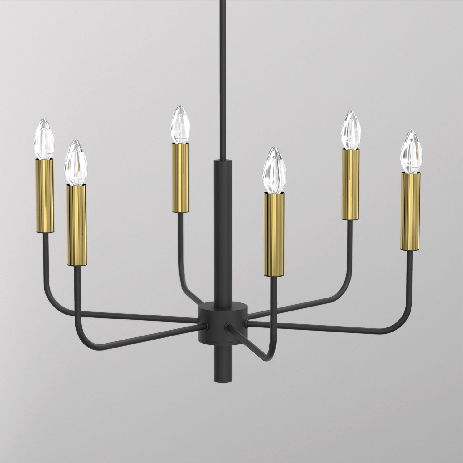 żyrandol Akasya black/gold 6xE14