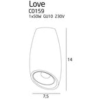 Maxlight Oprawa natynkowa Lofe - Metal - Czarny C0159