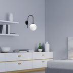 kinkiet Cambridge (glass 2815) black 1xE14