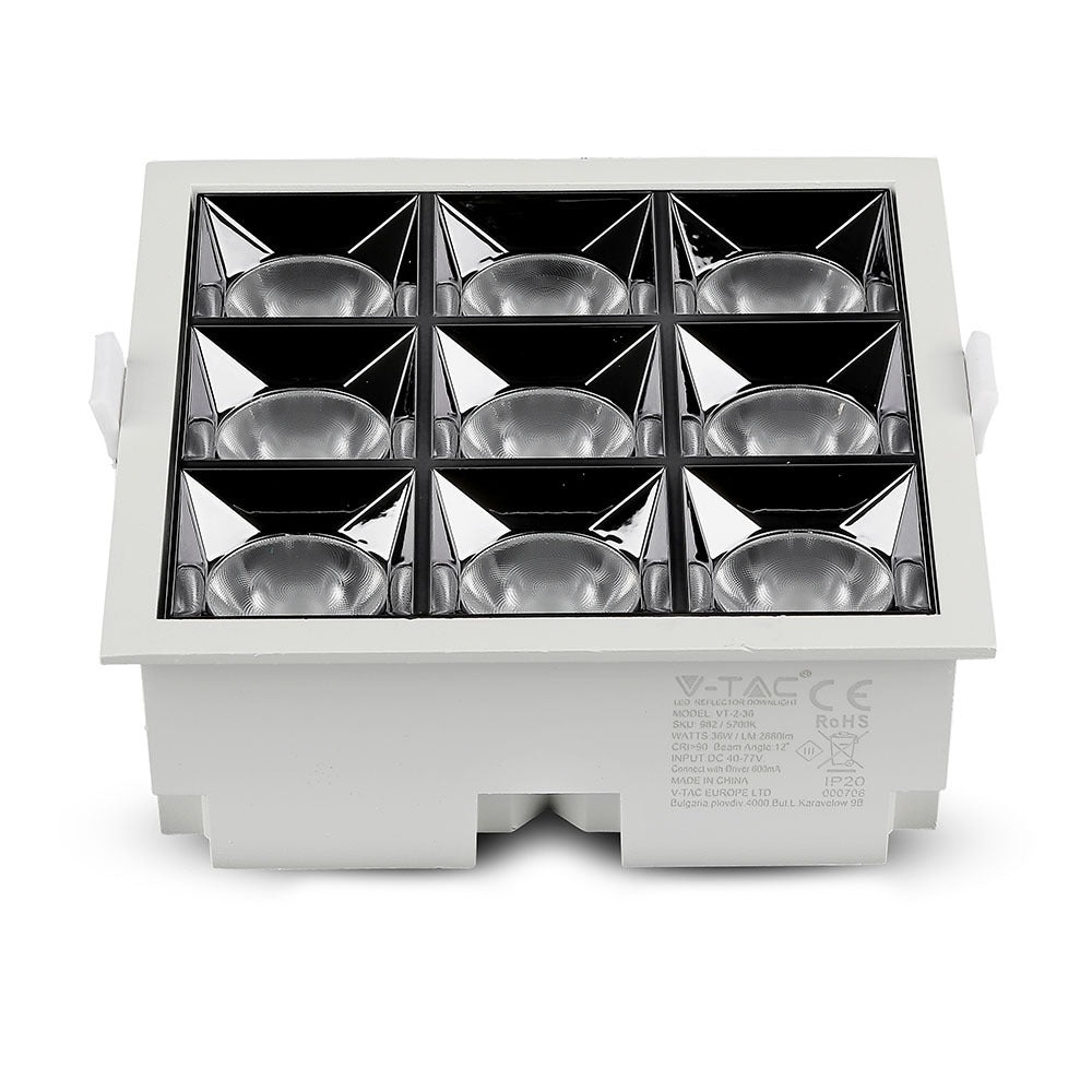 36W Oprawa wpuszczana reflektor LED / Chip SAMSUNG / Barwa:5700K / Kąt 12'