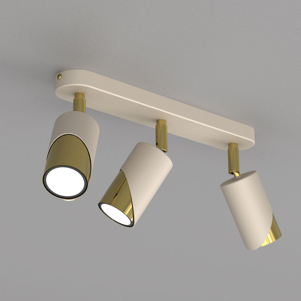 spot Shift beige/gold 3xGU10