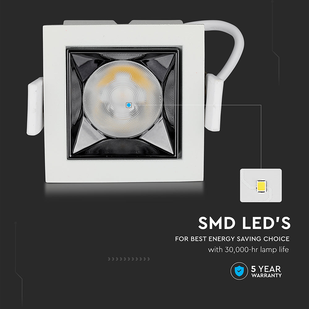 4W Oprawa wpuszczana reflektor LED / Chip SAMSUNG / Barwa:5700K / Kąt 38'