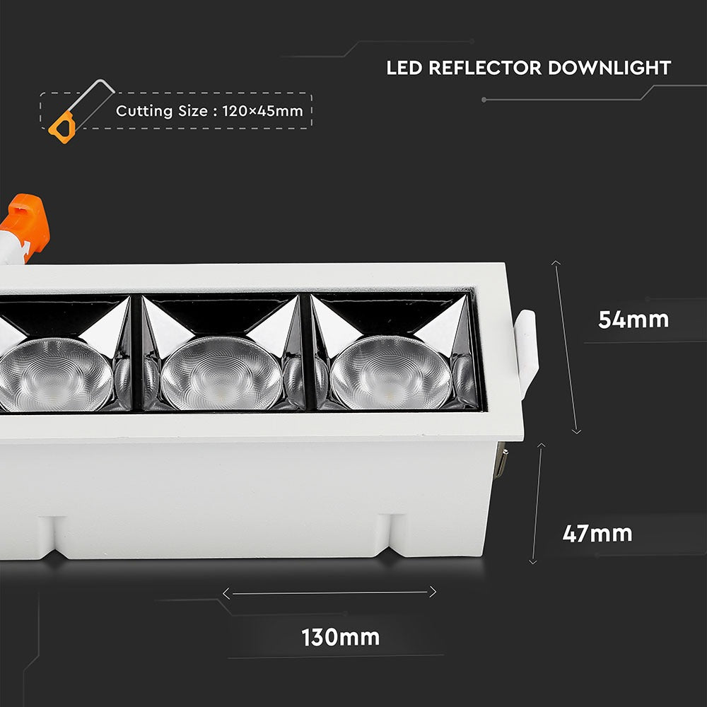 12W Oprawa wpuszczana reflektor LED / Chip SAMSUNG / Barwa:4000K / Kąt 38'