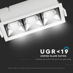 12W Oprawa wpuszczana reflektor LED / Chip SAMSUNG / Barwa:4000K / Kąt 38'