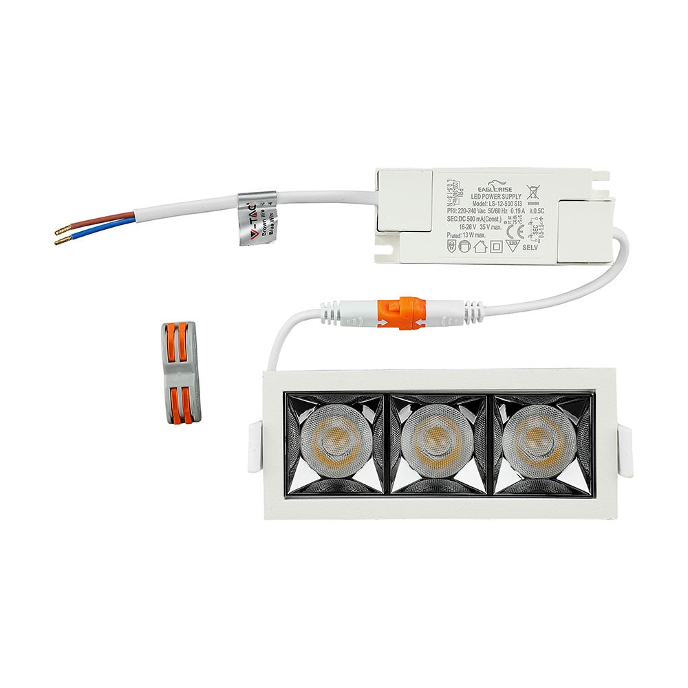 12W Oprawa wpuszczana reflektor LED / Chip SAMSUNG / Barwa:4000K / Kąt 38'