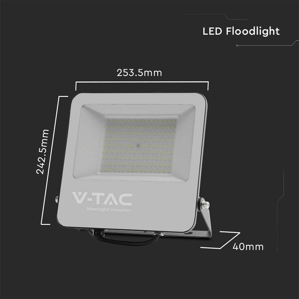 100W Naświetlacz LED SMD / Barwa:6500K / Obudowa: Czarna / Skuteczność 185lm/W