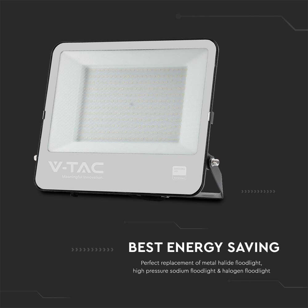 200W Naświetlacz LED SMD / Barwa:6500K / Obudowa: Czarna / Skuteczność 185lm/W