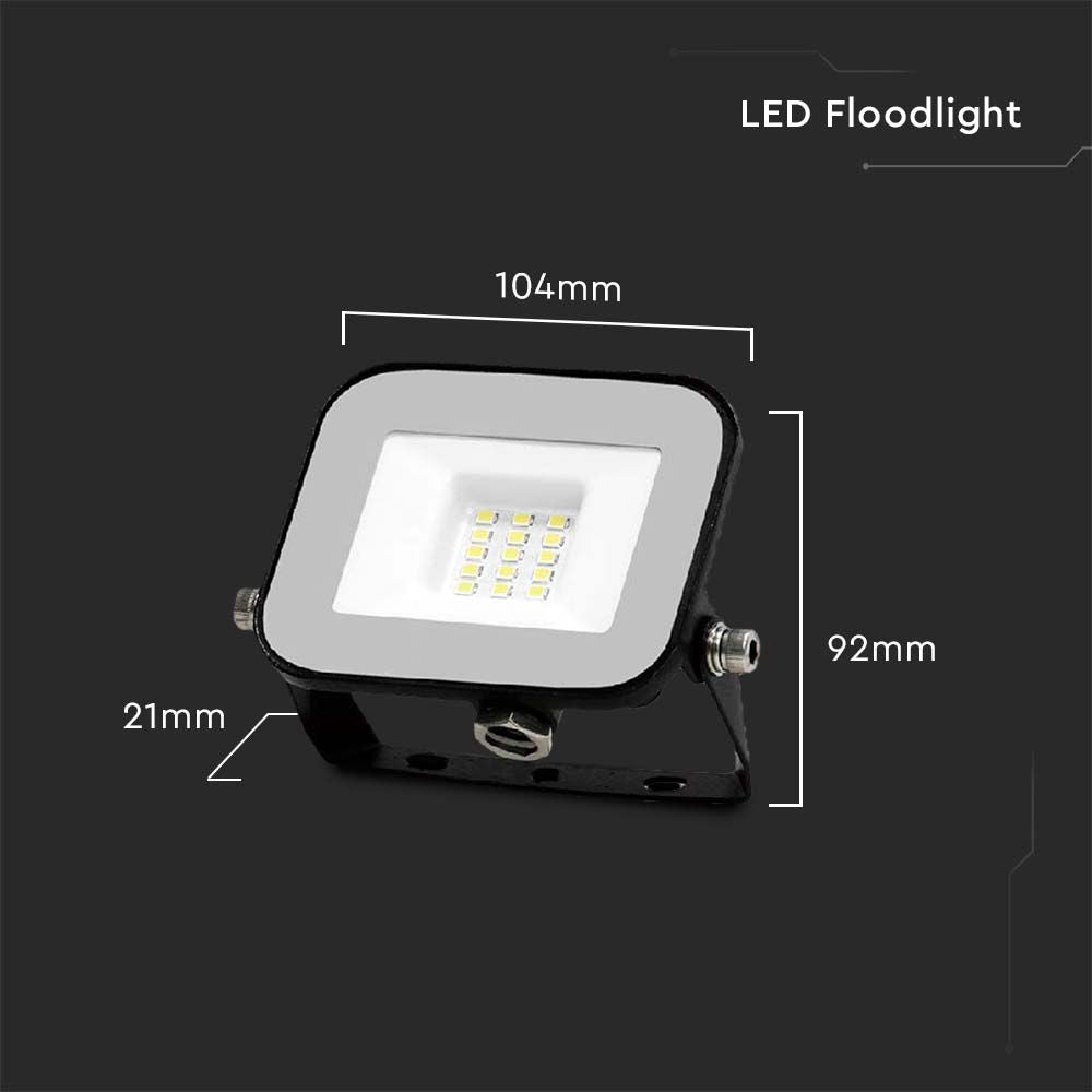 10W Naświetlacz LED SMD / Chip SAMSUNG / Barwa:3000K / Obudowa: Czarna