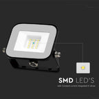 10W Naświetlacz LED SMD / Chip SAMSUNG / Barwa:3000K / Obudowa: Czarna