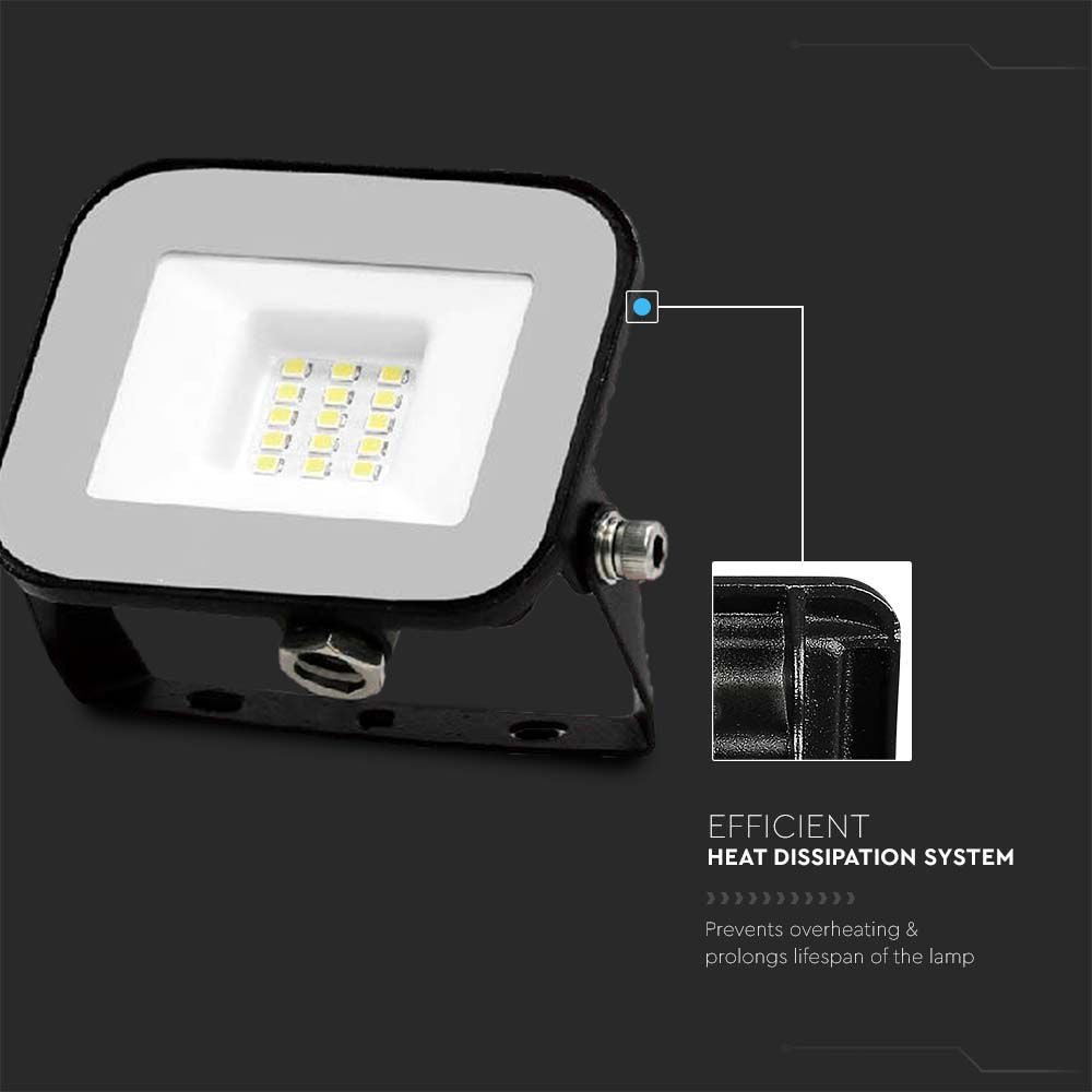 10W Naświetlacz LED SMD / Chip SAMSUNG / Barwa:4000K / Obudowa: Czarna