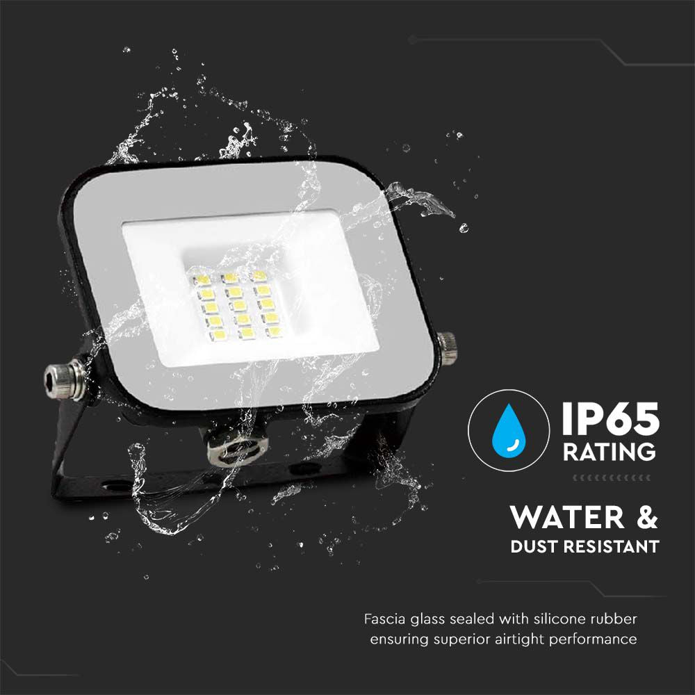 10W Naświetlacz LED SMD / Chip SAMSUNG / Barwa:6500K / Obudowa: Czarna