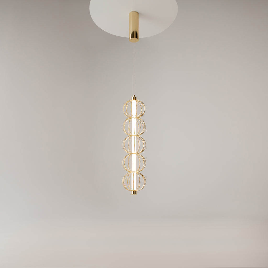 Maytoni Lampa wisząca Golden Cage - Metal - Złoty MOD216PL-L10G3K