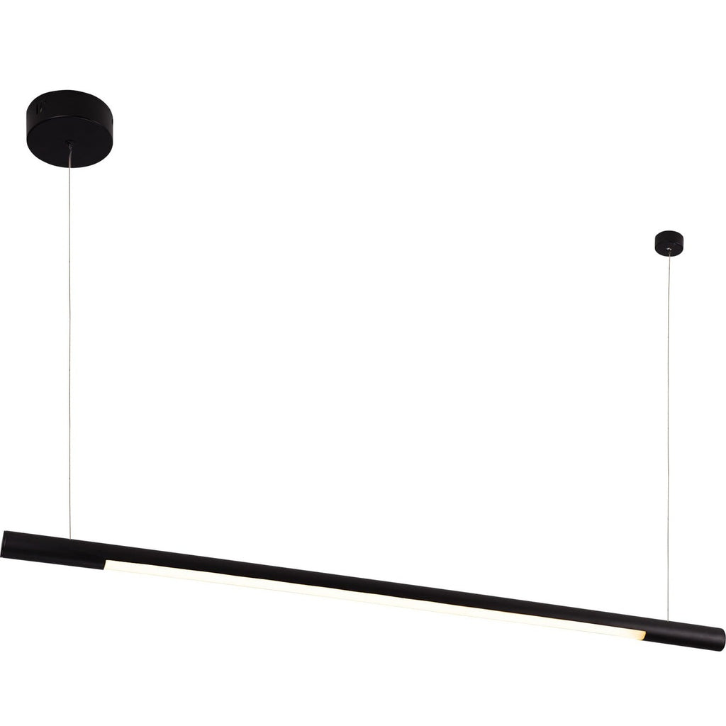 Maxlight Lampa wisząca Organic Horizon 100cm - Stal nierdzewna + akryl - Czarny P0354D