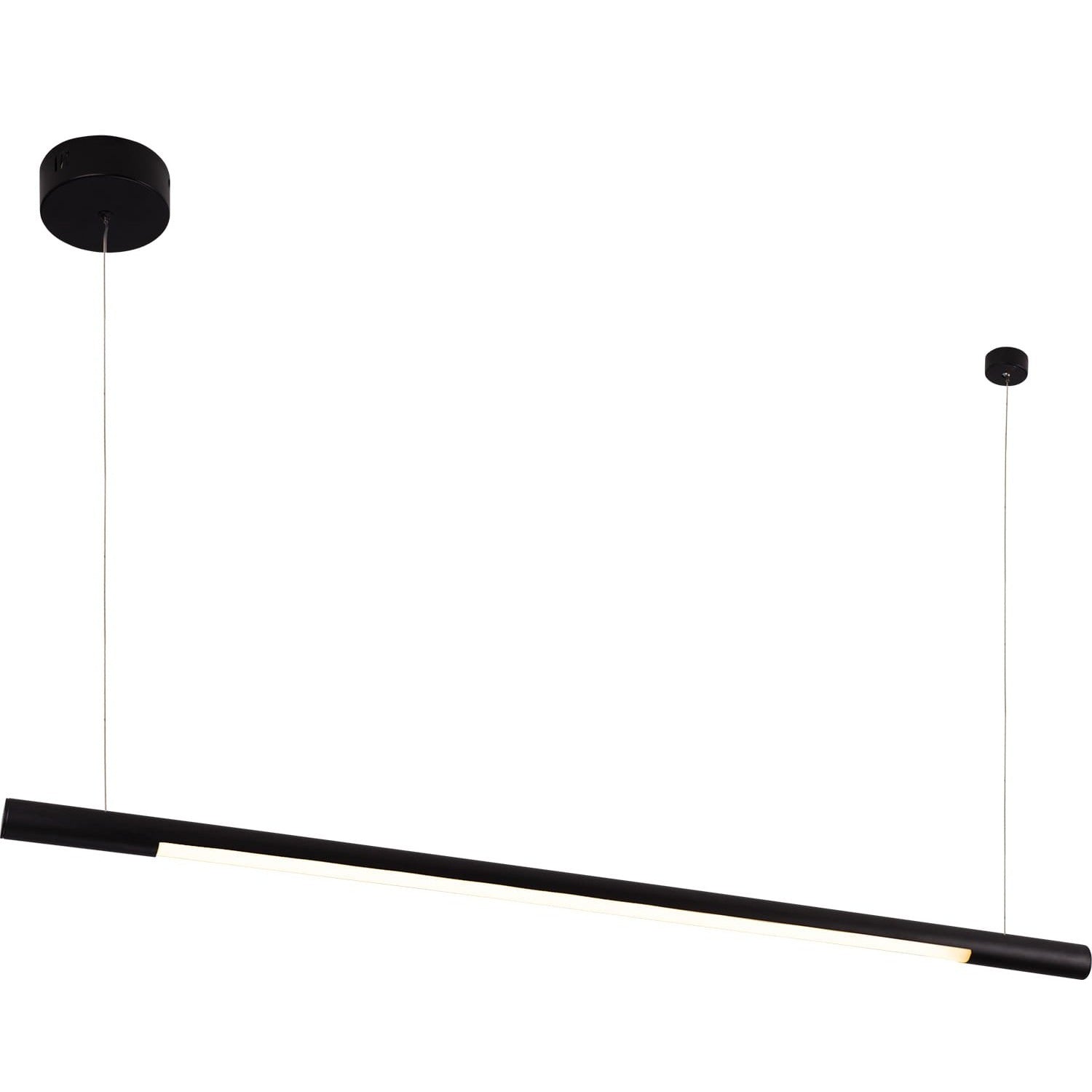 Maxlight Lampa wisząca Organic Horizon 100cm - Stal nierdzewna + akryl - Czarny P0354D
