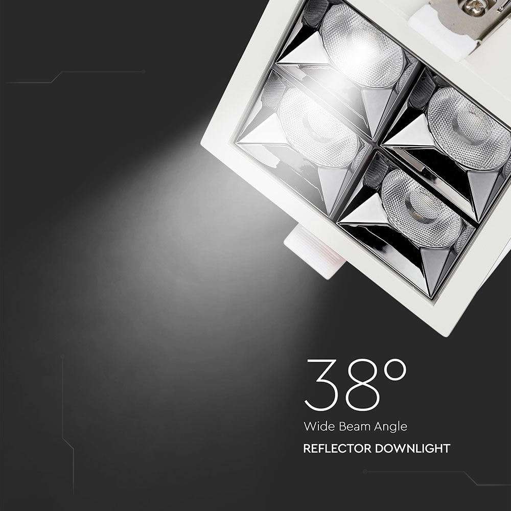 16W Oprawa wpuszczana reflektor LED / Chip SAMSUNG / Barwa:5700K / Kąt 38'