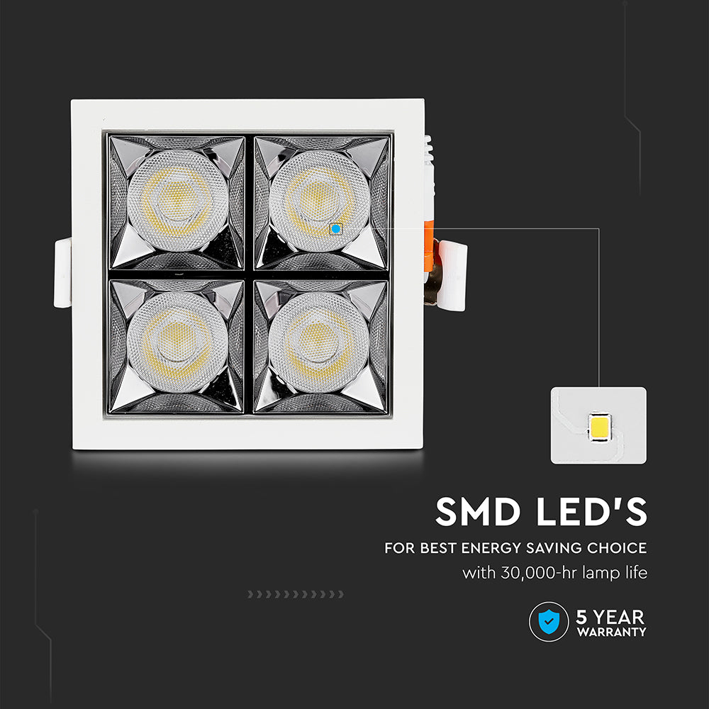 16W Oprawa wpuszczana reflektor LED / Chip SAMSUNG / Barwa:2700K / Kąt 38'