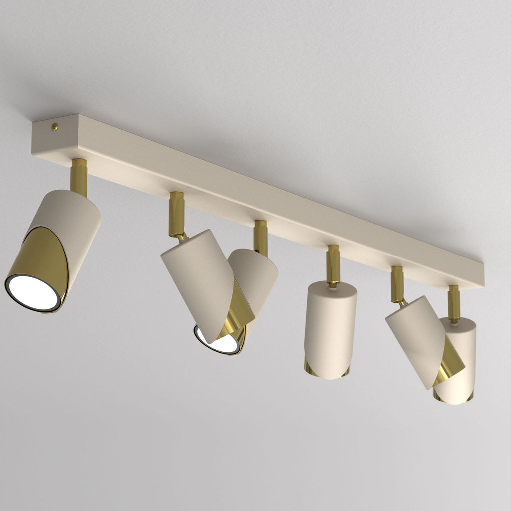 spot Shift line bar 900, beige/gold 6xGU10