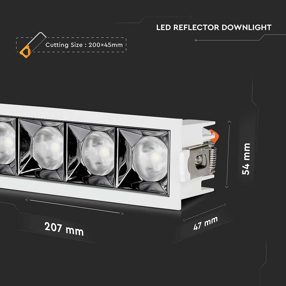 20W Oprawa wpuszczana reflektor LED / Chip SAMSUNG / Barwa:4000K / Kąt 38'