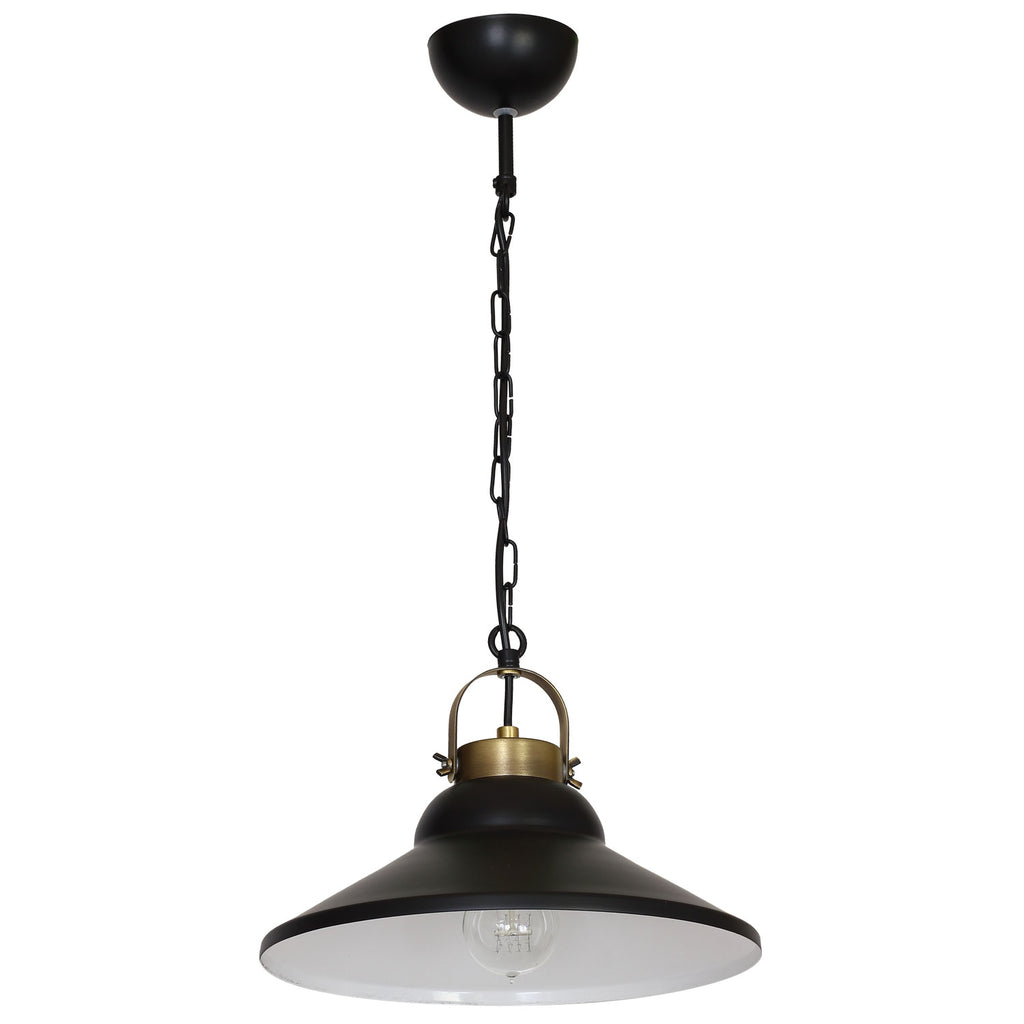 żyrandol Iron black/antic brass 1xE27