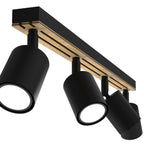 Spot Terra line 600 black/wood/black swivel 4xGU10 (Ceryfikat FSC 100%, SGSCH-COC-070615)