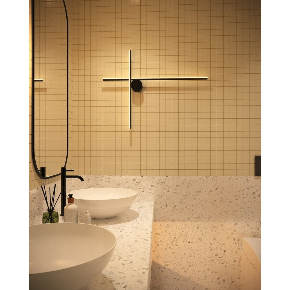 Maxlight Kinkiet Arne - Aluminium + akryl - Czarny W0370