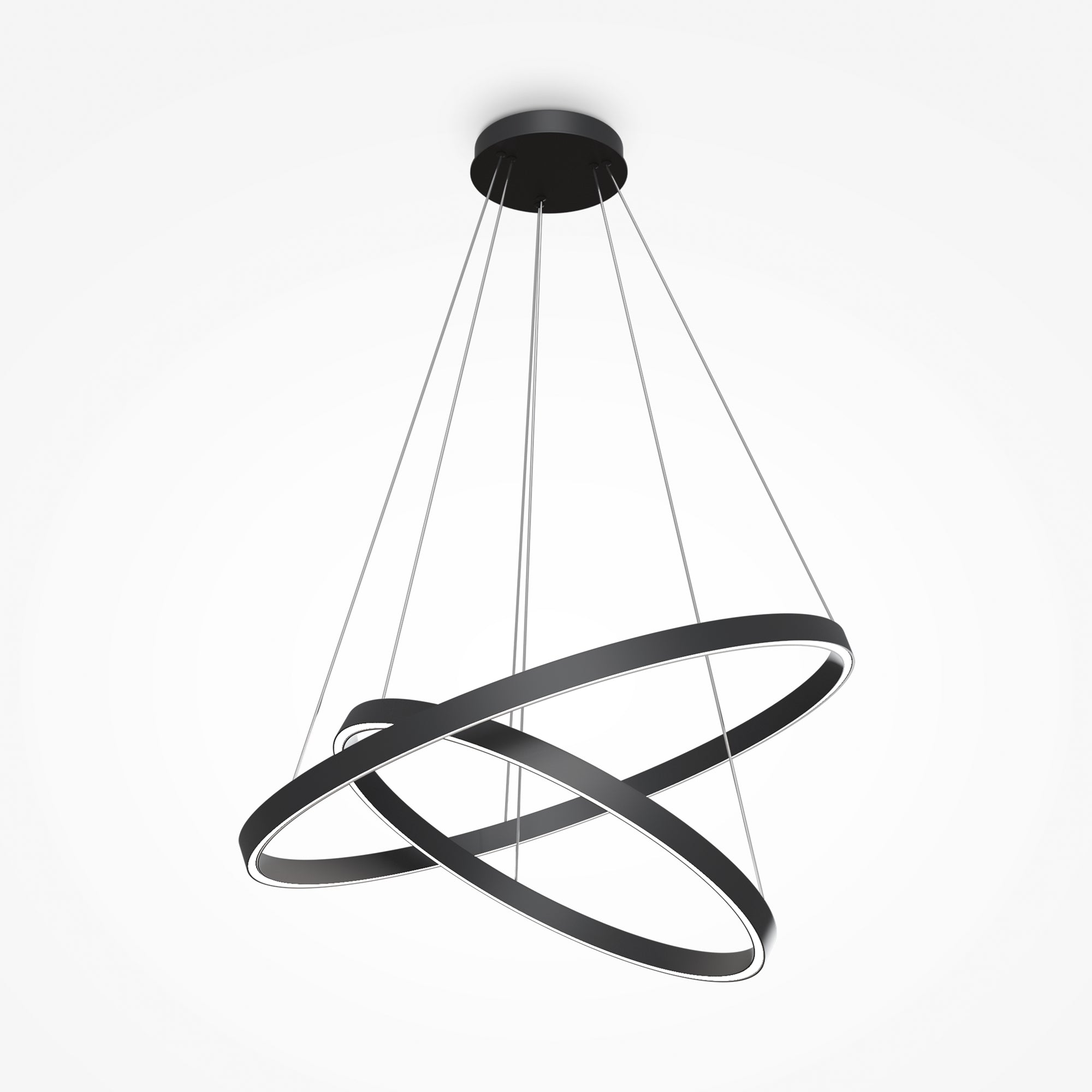 Maytoni Lampa wisząca Rim - Aluminium - Czarny MOD058PL-L74B4K