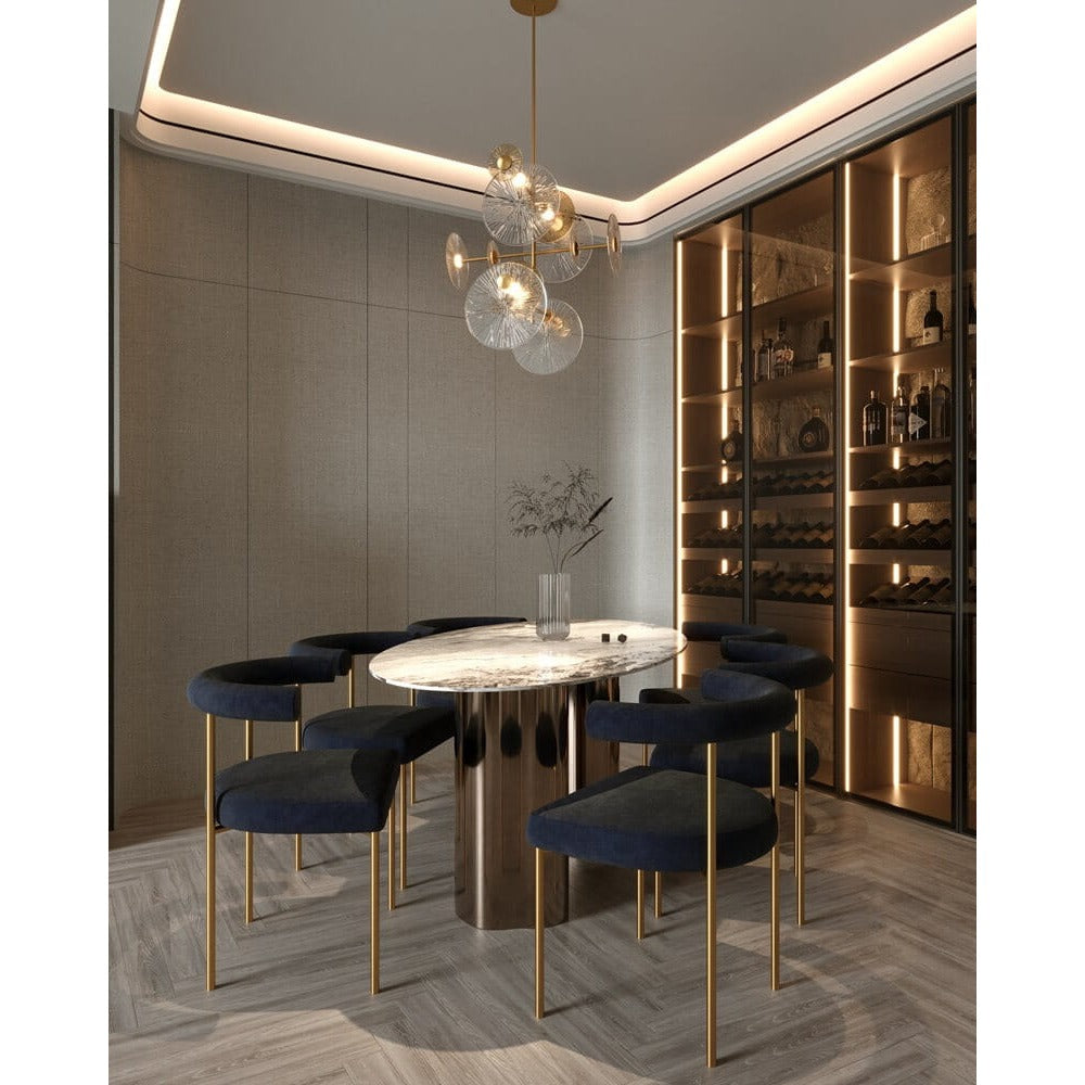 Maxlight Lampa wisząca Allure - Metal + szkło - Złoty matowy P0541