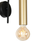 kinkiet Loppe black/gold 1xE27
