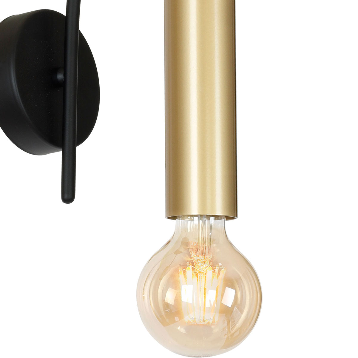 kinkiet Loppe black/gold 1xE27
