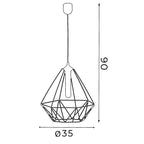 żyrandol Basket New black 1xE27