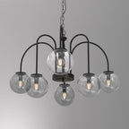 żyrandol Cambridge (smoke glass 2907) black 6xE14
