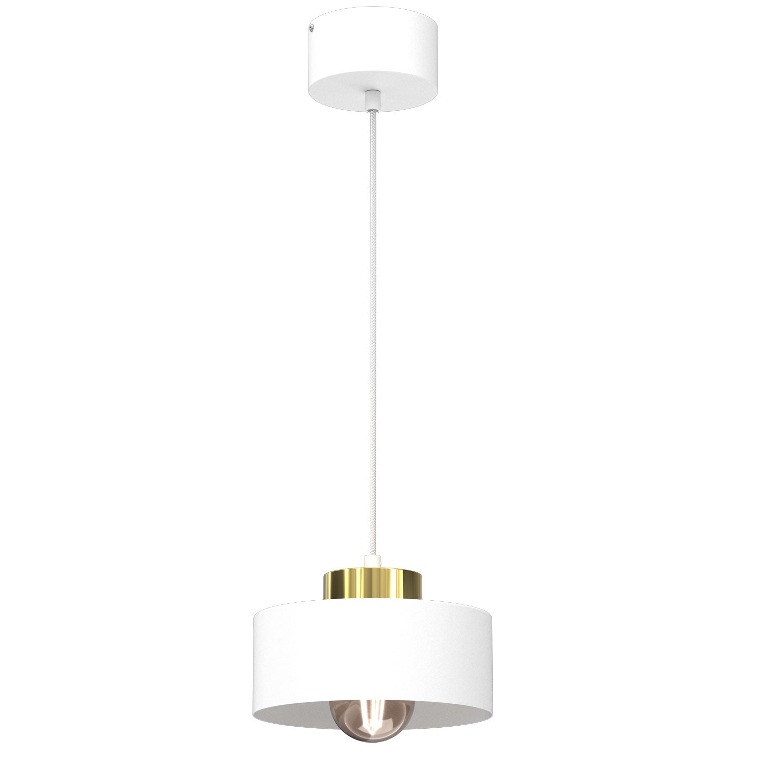 żyrandol Marti white/gold 1xE27
