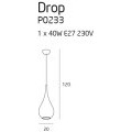 Maxlight Lampa wisząca Drop - Metal - Czarny P0233