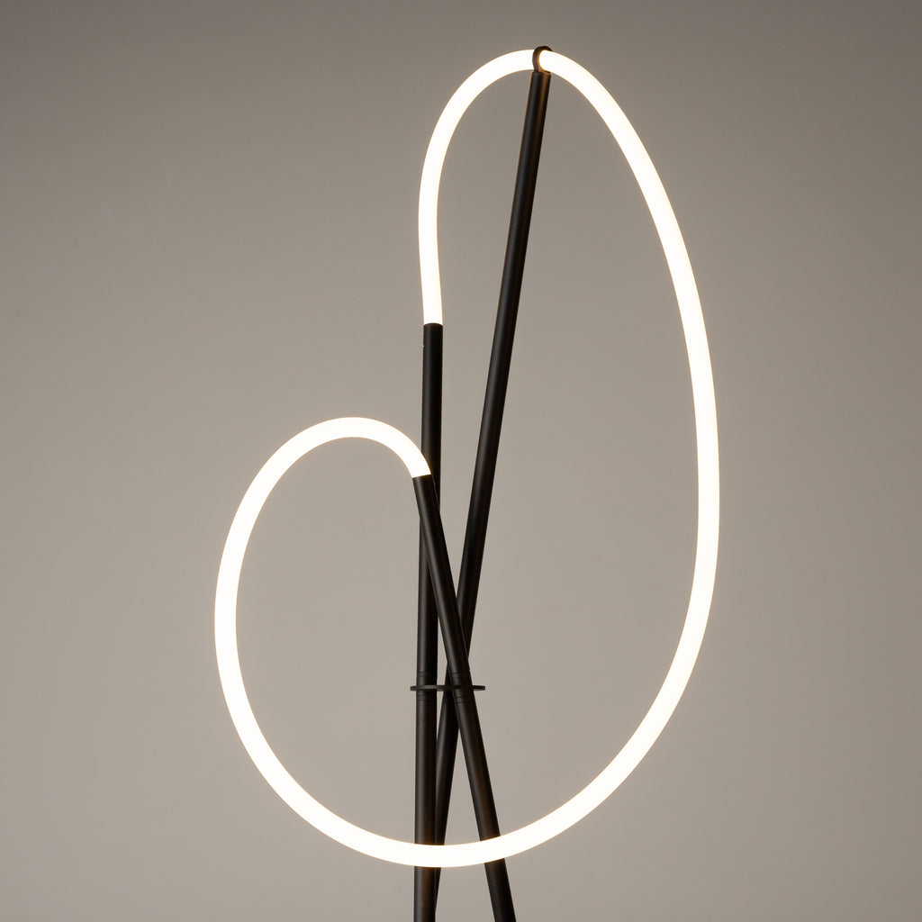 Maytoni Lampa podłogowa Crochet - Aluminium - Czarny MOD369FL-L36B3K