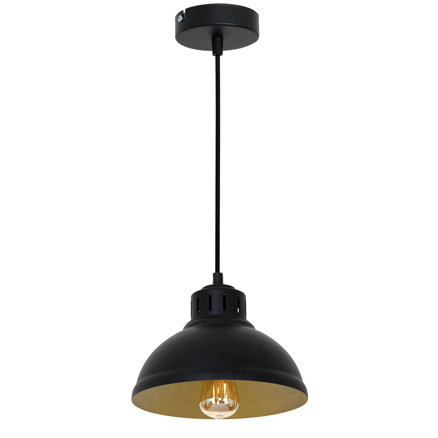 żyrandol Sven black/gold inside 1xE27