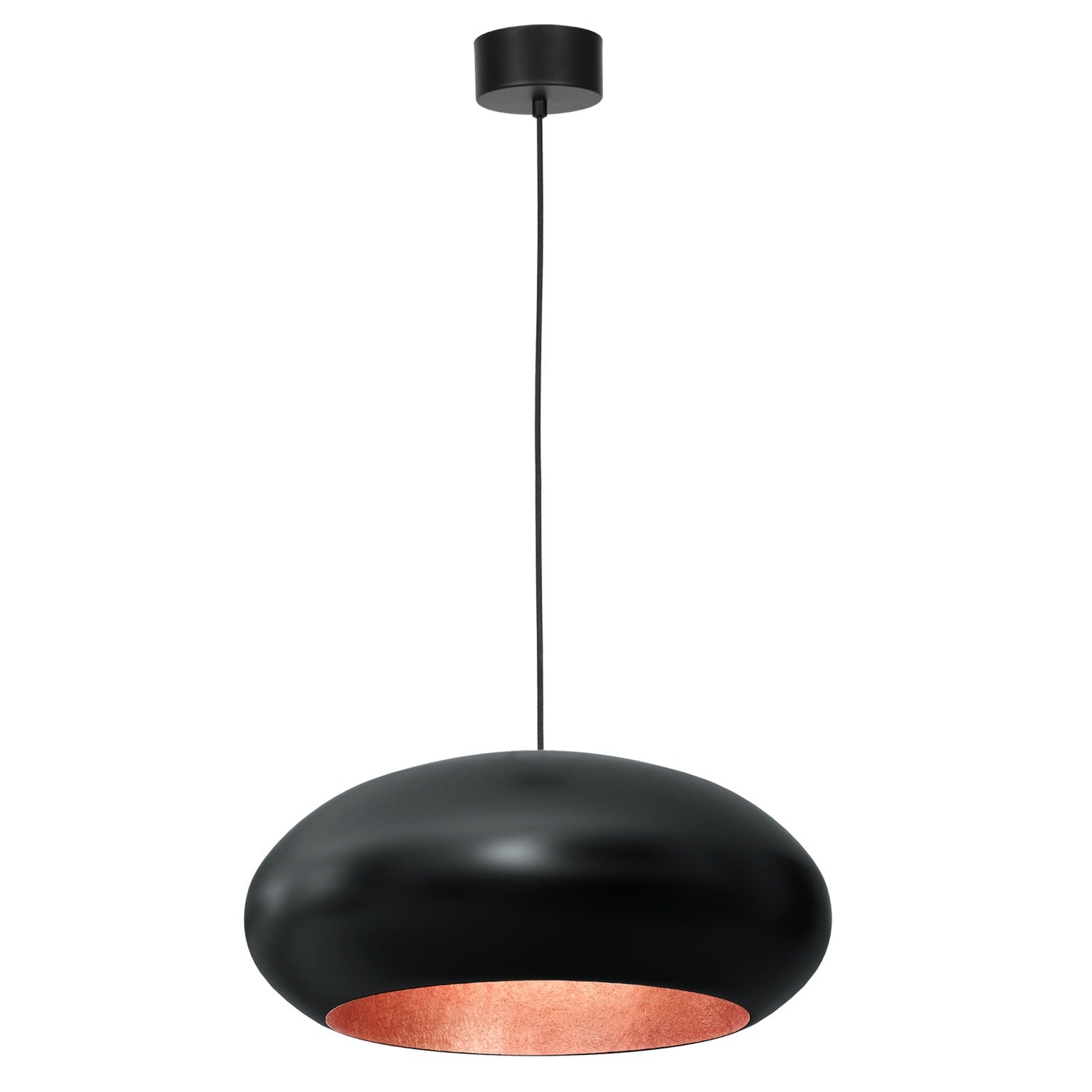 żyrandol Compo oval (dia 500) black/copper 1xE27