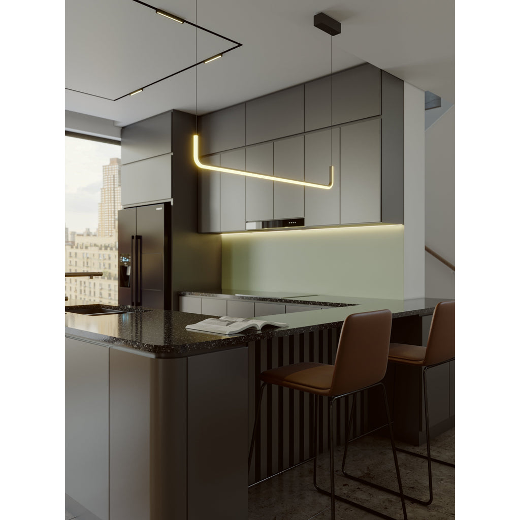 Maxlight Lampa wisząca Urus 17W - Metal - Czarny P0644