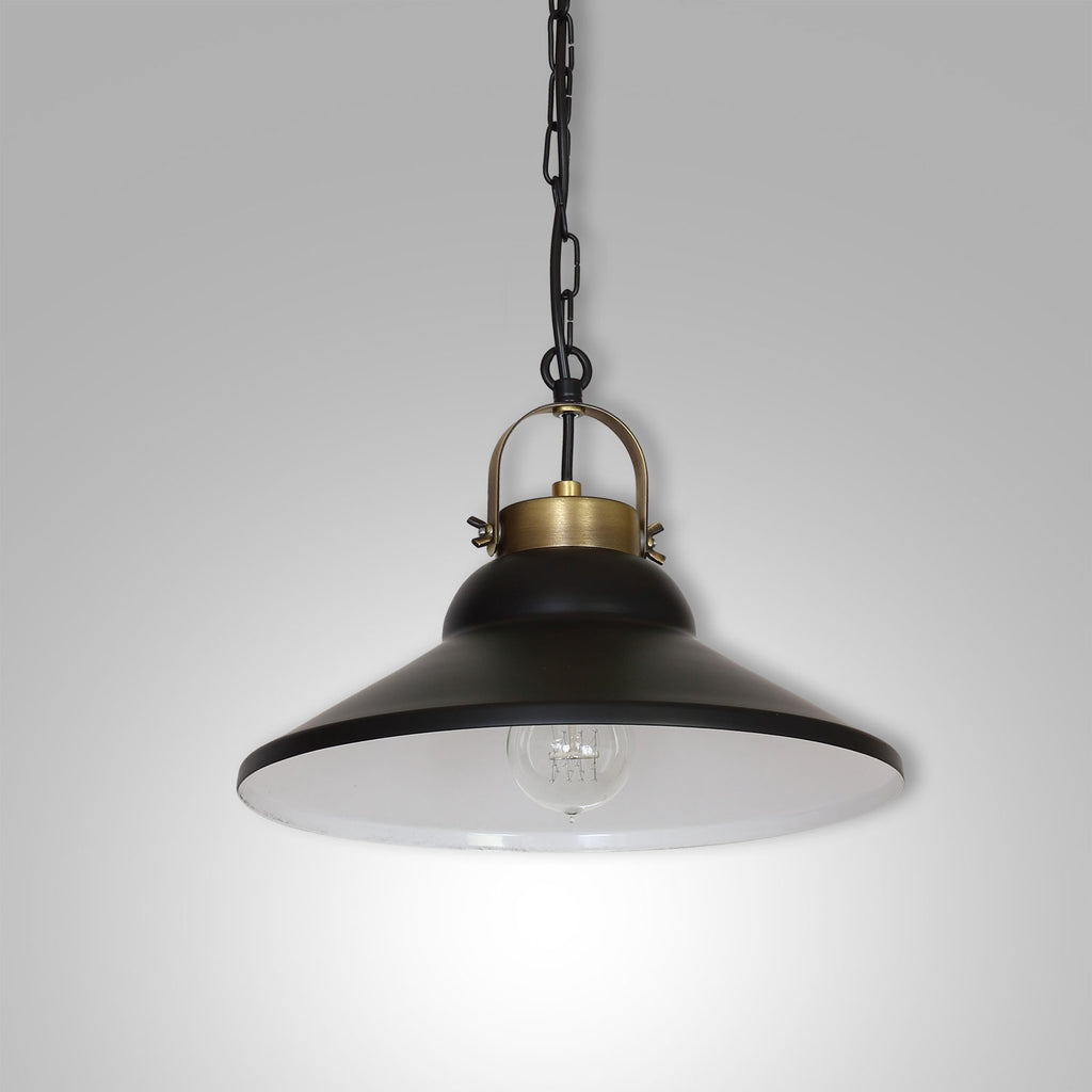żyrandol Iron black/antic brass 1xE27