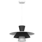 żyrandol Plato white/black 1xE27