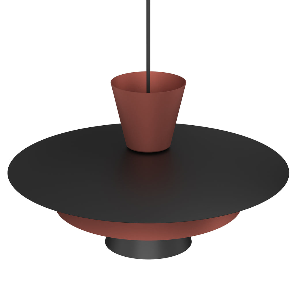 żyrandol Plato black/copper 1xE27