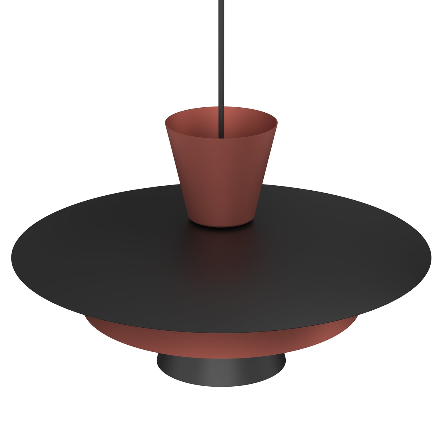 żyrandol Plato black/copper 1xE27