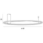 Maxlight Plafon Queen 80cm - Metal - Złoty szczotkowany C0240